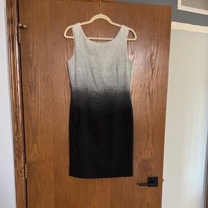Banana Republic Black and Gray Gradient Dress